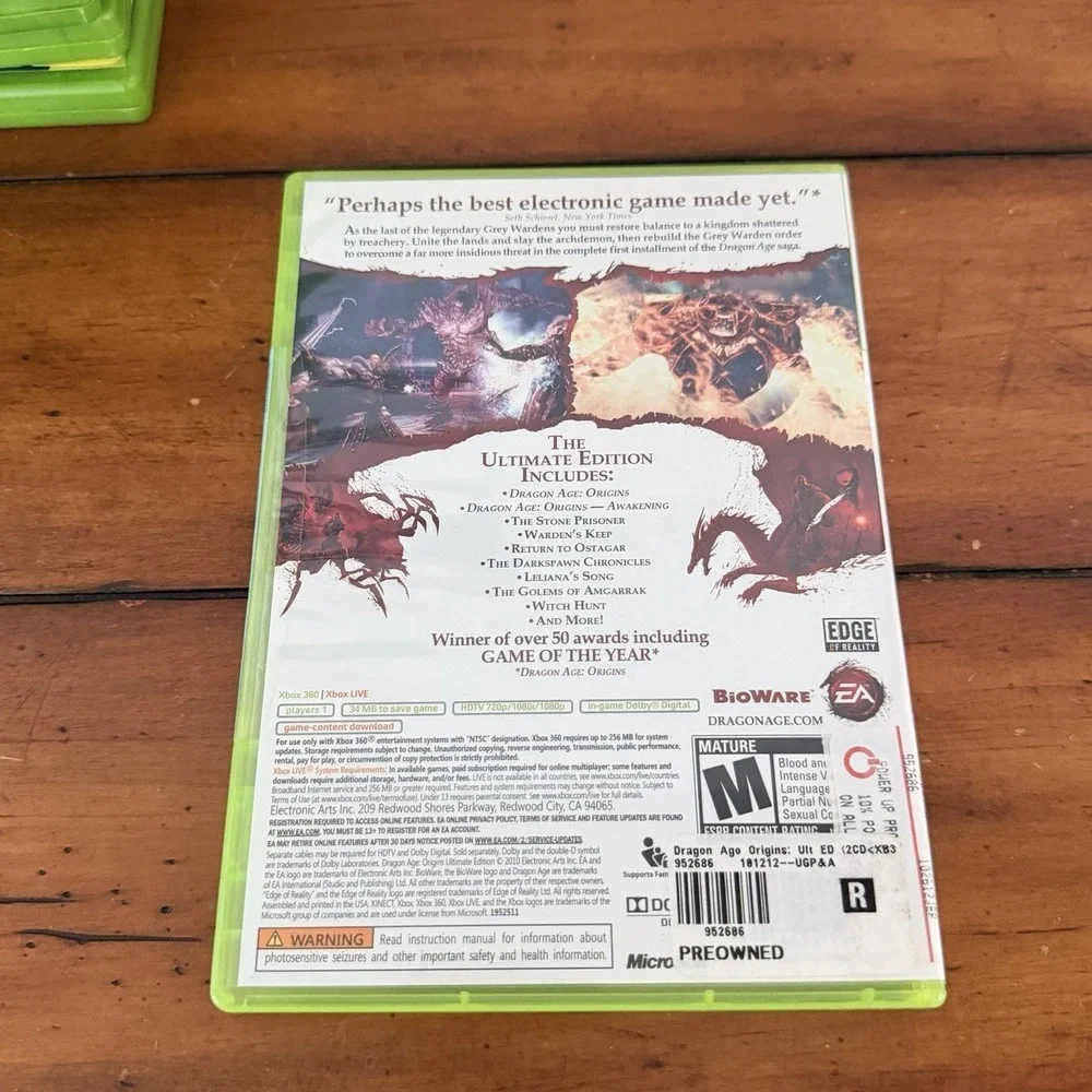 Dragon Age: Origins Ultimate Edition (Microsoft Xbox 360,‎ 2010) Tested & Works